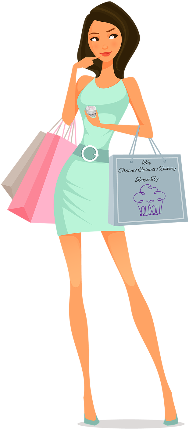 Девушка с пакетами рисунок