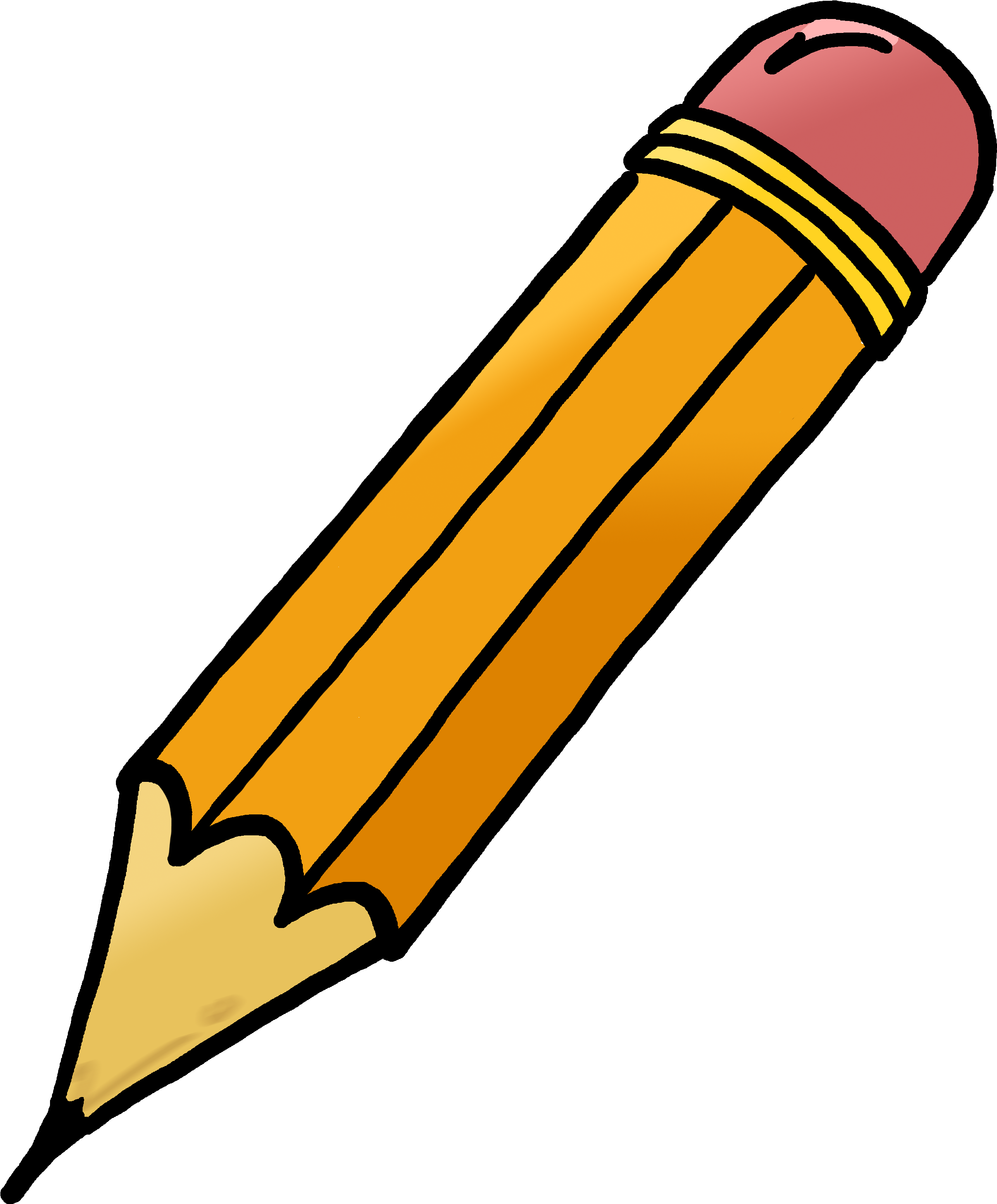 Pencil Clipart - Pencil With Eraser Clipart (3000x4000)