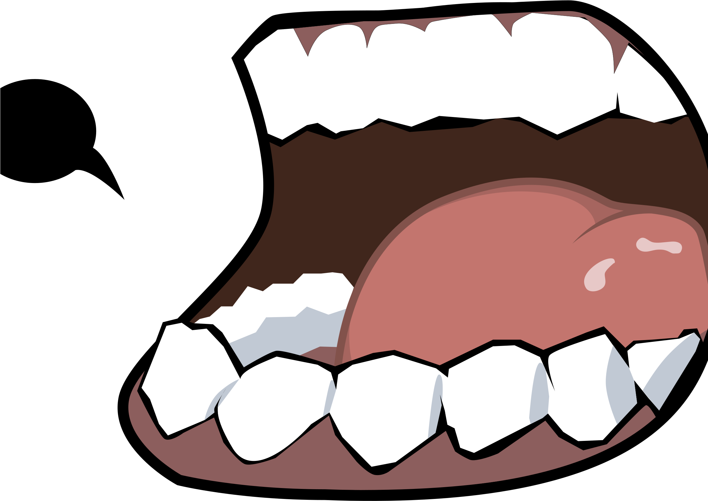 Big Image - Cartoon Mouth - (2400x1854) Png Clipart Download