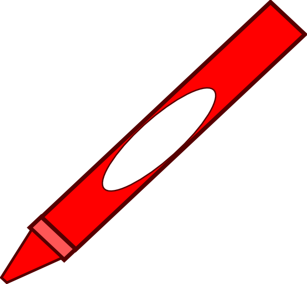 Crayon Clip Art Black And White Free Clipart Images - Red Crayon Clip Art (600x555)