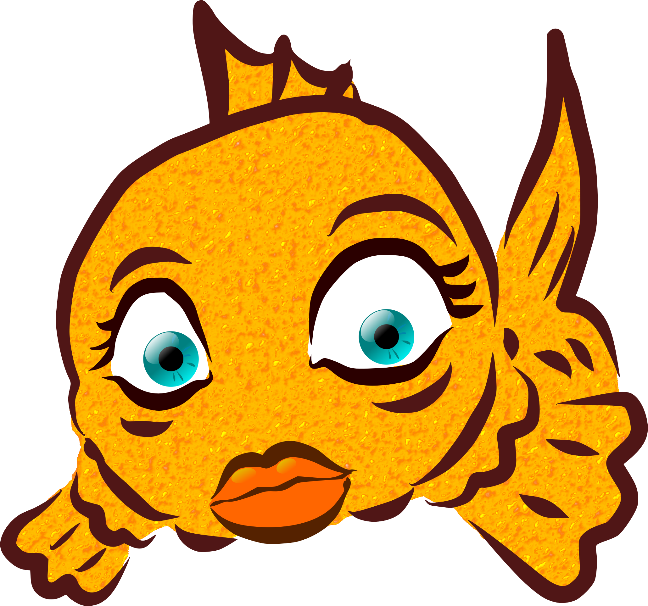 Big Image - Cute Girl Fish Clipart (2060x1927)