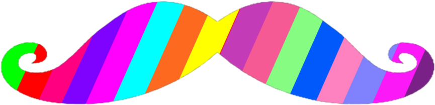 Lip Balms, You Don't Have To - Colorful Mustache Png (900x255)