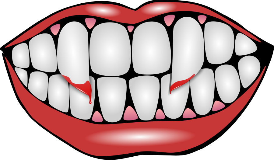 Cartoon Vampire Teeth Png Clip Arts For Web - Vampire Evil Grin Wall Tapestry (900x526)