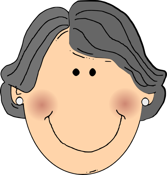 Grandma Face Clipart (570x597)