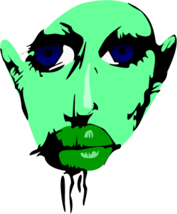 Indian Clip Art Of A Bald Man - Face (600x723)