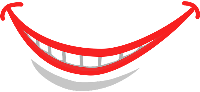 Grinning Laughing Face Smile Mouth Lips La - Smile Clip Art (680x340)