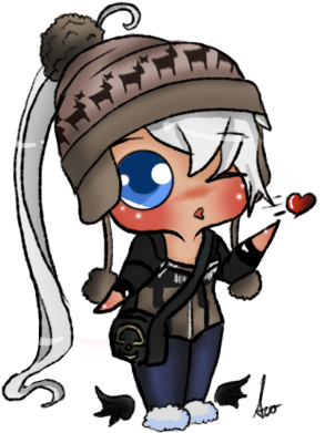 Chibi Blowing Kiss By Silveronwolf On Clipart Library - Draw A Chibi Blowing A Kiss (400x400)
