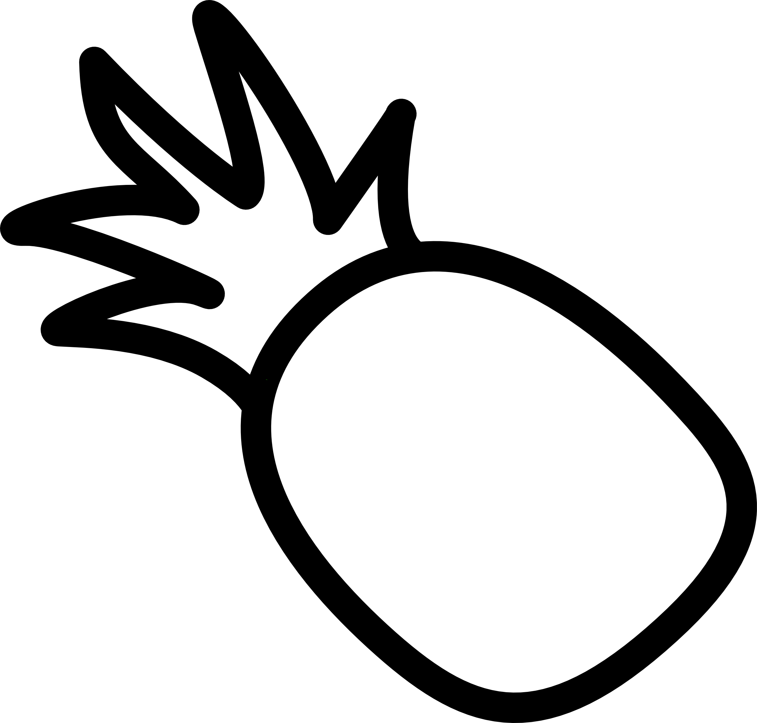 Pineapple - Clipart - Pineapple Clipart Black And White (2555x2440)