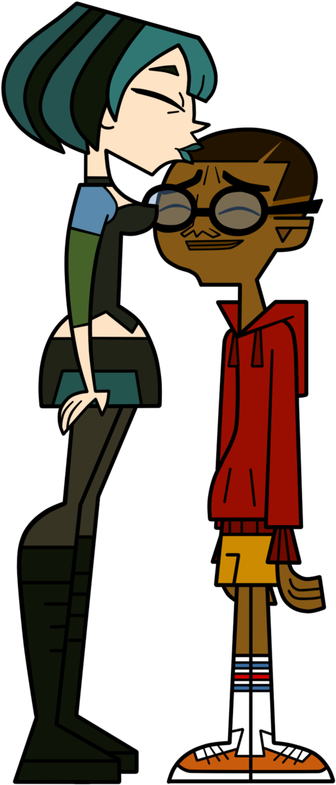 Gwen Kissing Cameron By Terrance Hearts Art - Gwen From Total Drama Island (608x1312)