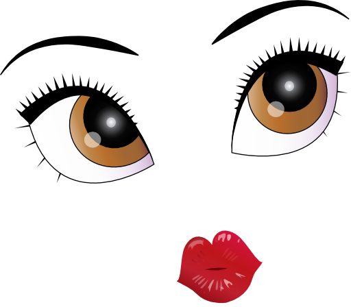 Pretty Girl Kissing Smiley Emoticon Clipart - Pretty Girl Kissing Smiley Emoticon Clipart (512x448)