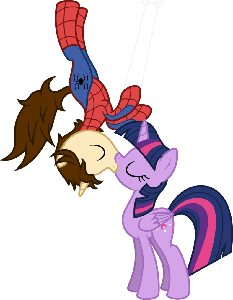 Twilight Kissing Peter By Segamarvel - Mlp Twilight And Flash Kiss (789x1013)
