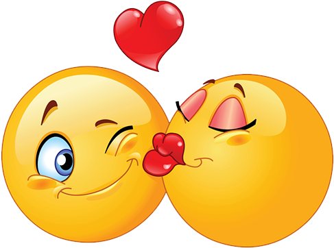 Kiss Smiley Png Pic - Love Emoticon (500x410)