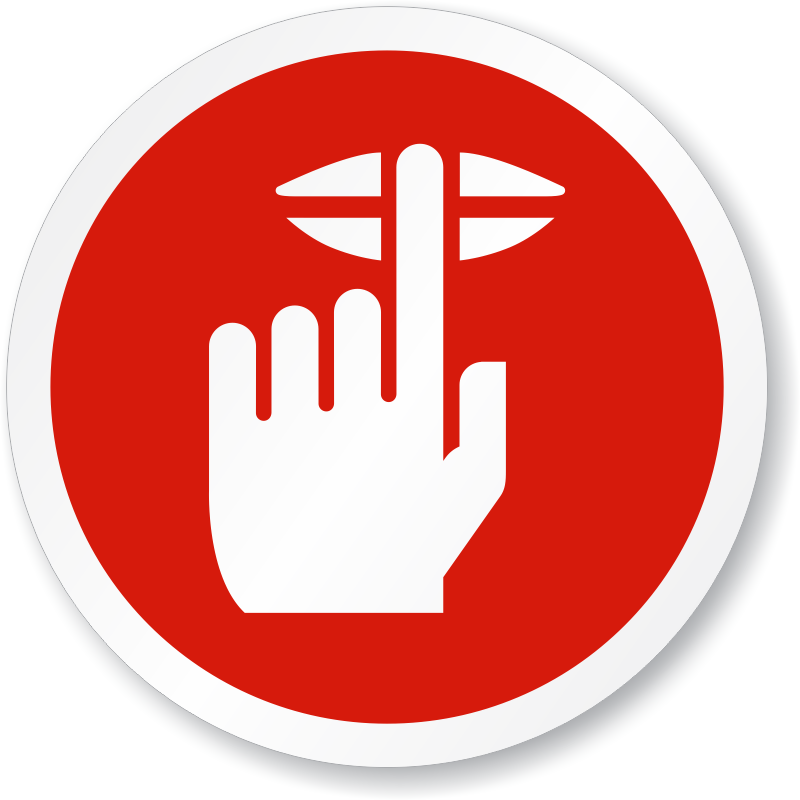 Quiet Please Finger On Lips Symbol Iso Sign - Gloucester Road Tube Station (800x800)