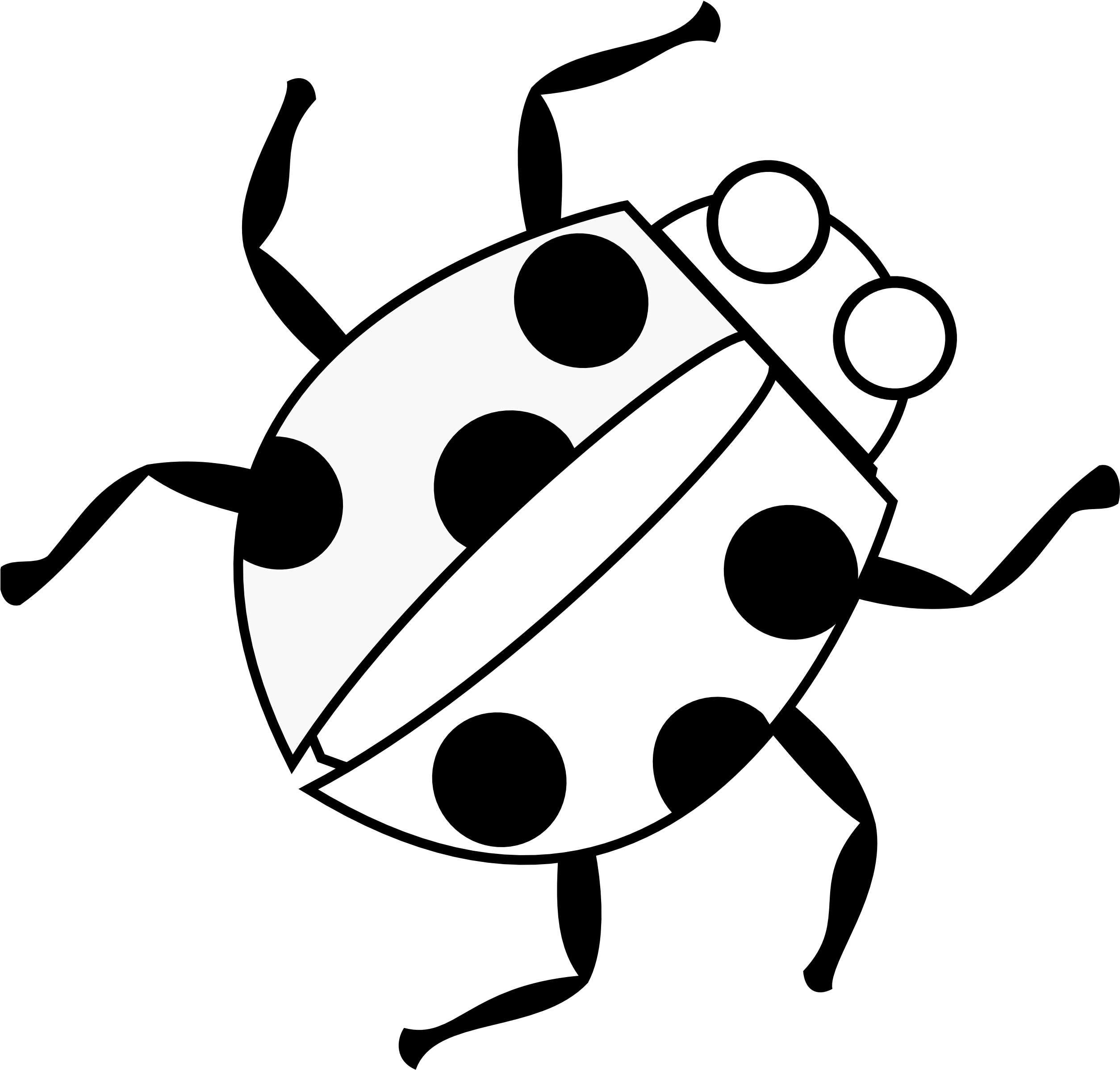 Lady - Bug - Drawing - Line Drawing Images Of Lady Bug (2555x2555)