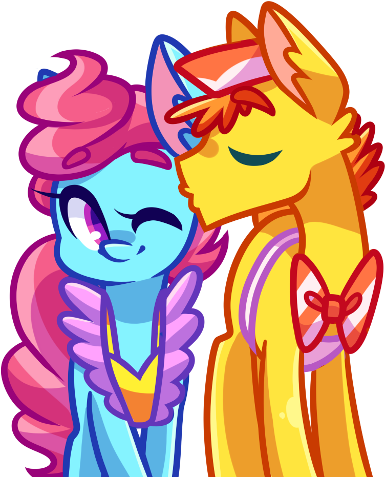Mr And Mrs Cake Kissing By Looji - My Little Pony: Friendship Is Magic (773x949)
