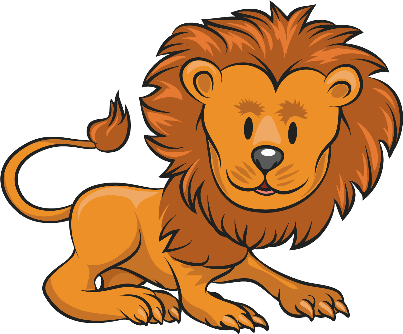 Lion Animal Cartoon Clip Art - 卡 通 狮 子 尾 巴.