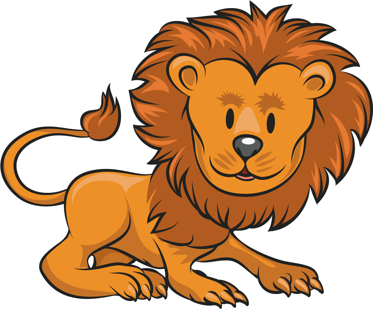 Lion Animal Cartoon Clip Art - 卡通 狮子 尾巴 (1500x1500)