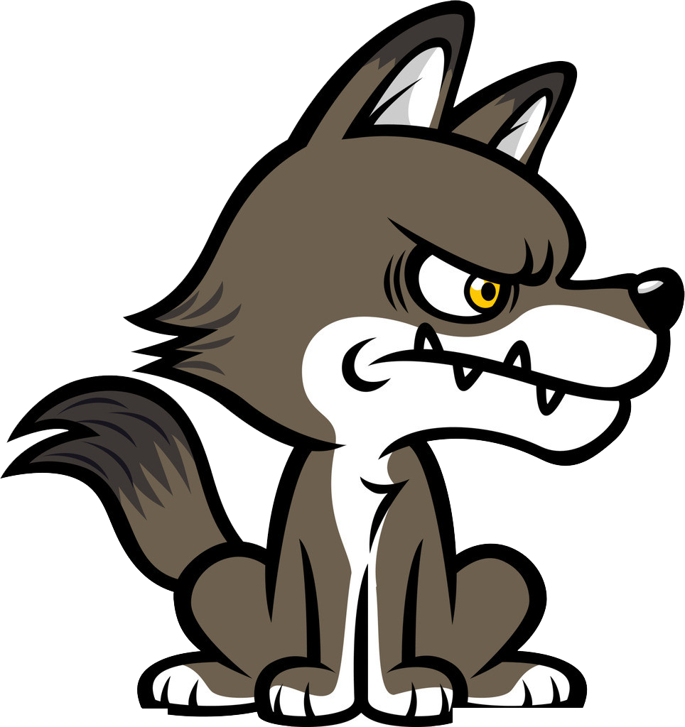 Big Bad Wolf Dog Cartoon Clip Art - University Of Nueva Caceres (964x1024)