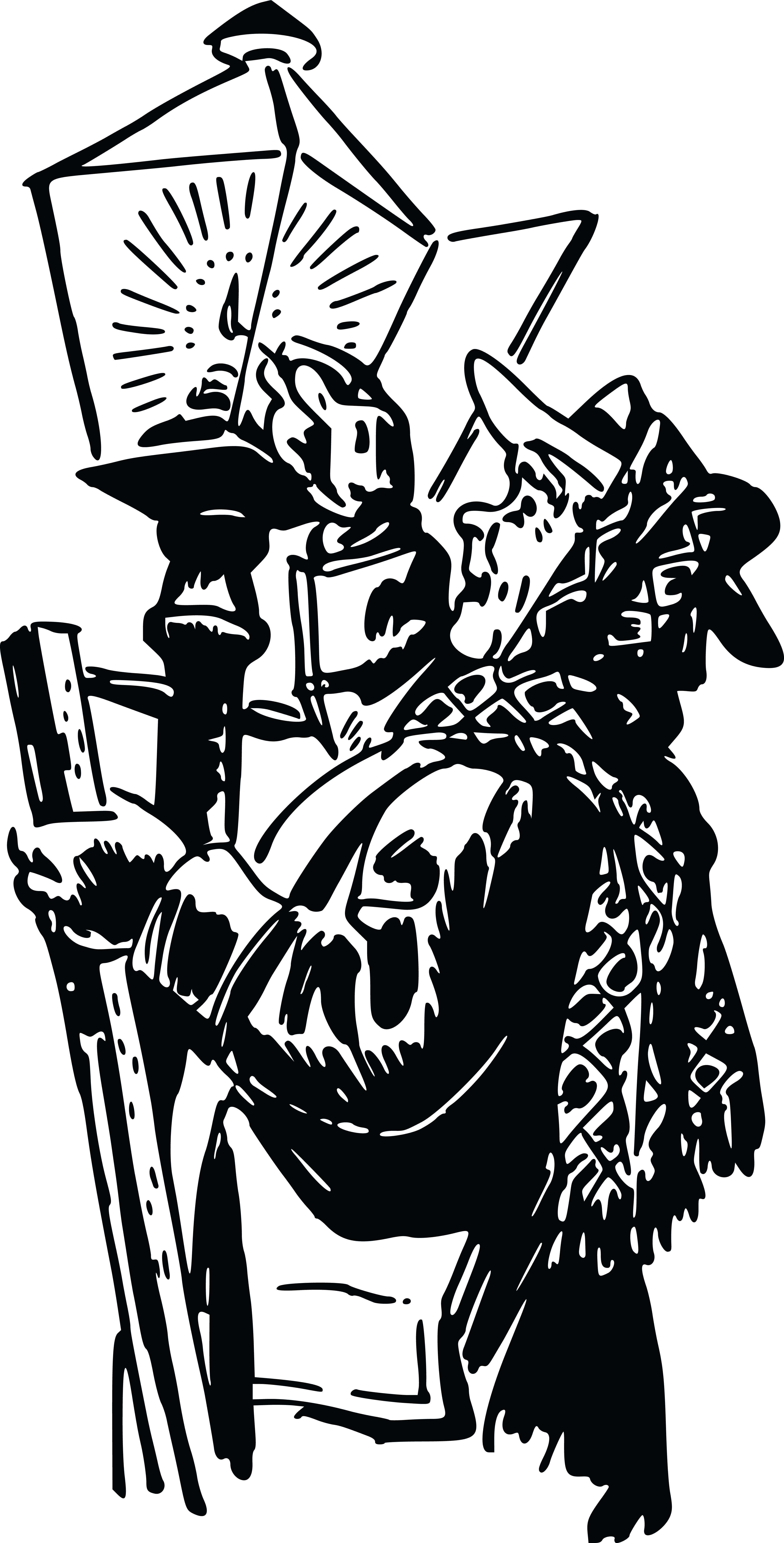 Free Clipart Of A Man Lighting A Gas Lamp - Lighting (4000x7870)