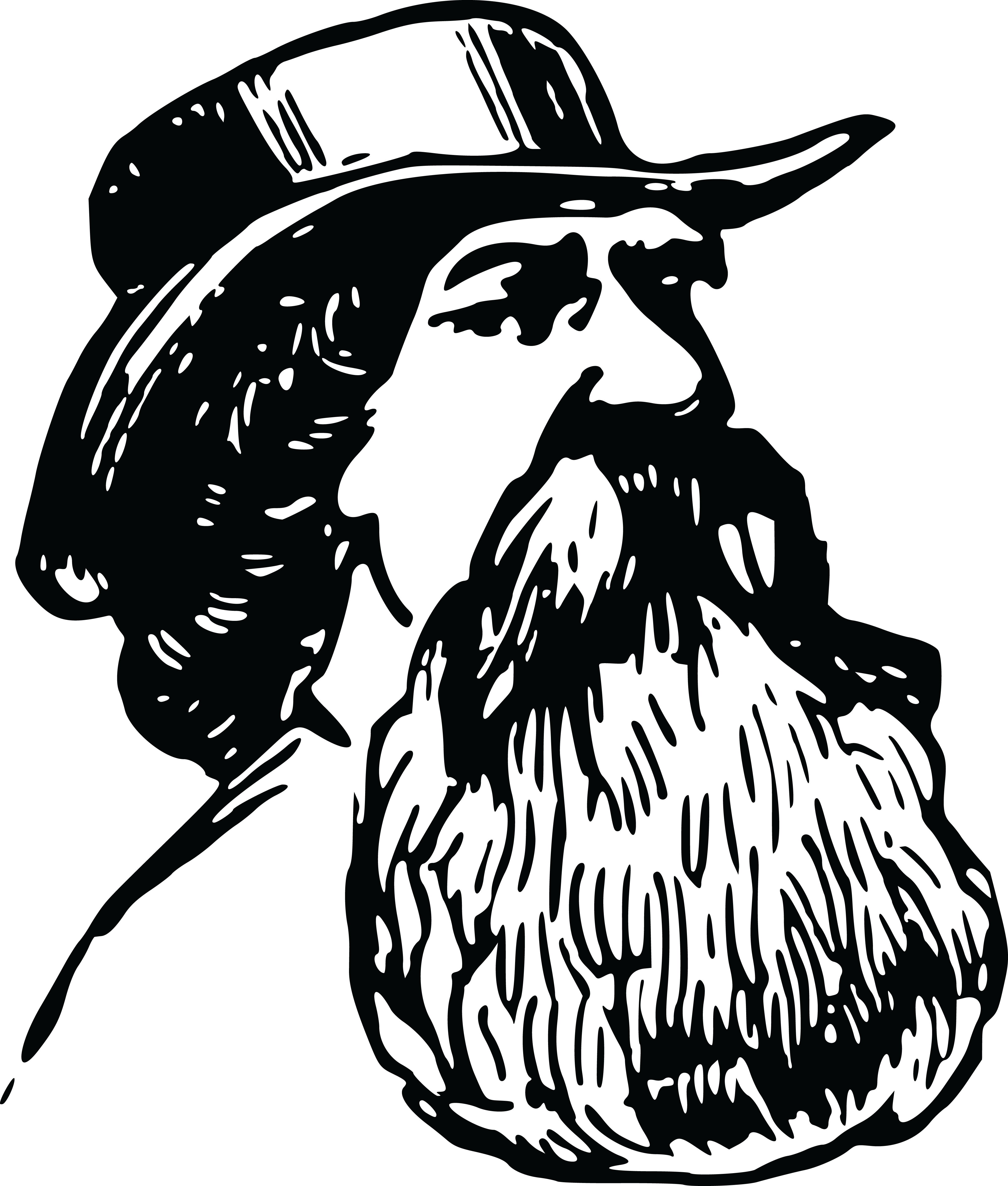 Free Clipart Of A Man With A Beard - Clip Art (4000x4707)