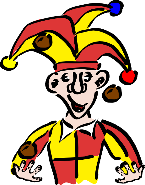 Joker Middle Ages Jester Clip Art - Joker Middle Ages Jester Clip Art (462x592)