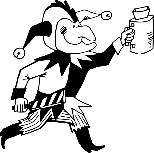 Free Vector Jester Clip Art - Jester Clip Art (600x593)