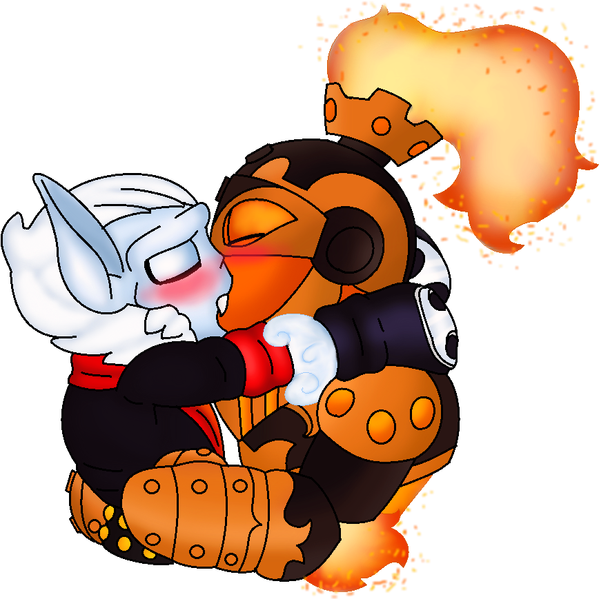 Fire Hot Kiss - Skylanders Swap Force Night Shift And Blast Zone (900x868)