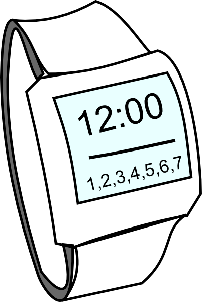 Hand Watch Clip Art - Watch Hand Clip Art (402x600)