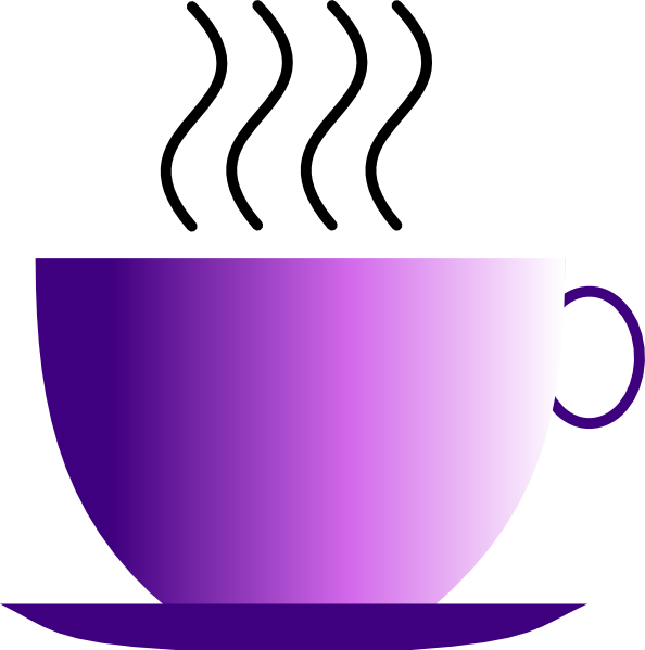 Beverage Clipart Hot Beverage Hi - Purple Coffee Cup Clipart (594x599)