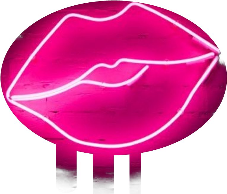 Neon Lights Lips Background (764x835)