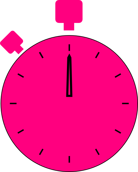 Pink Stop Watch Clip Art At Clker - Pink Watch Clipart (474x593)