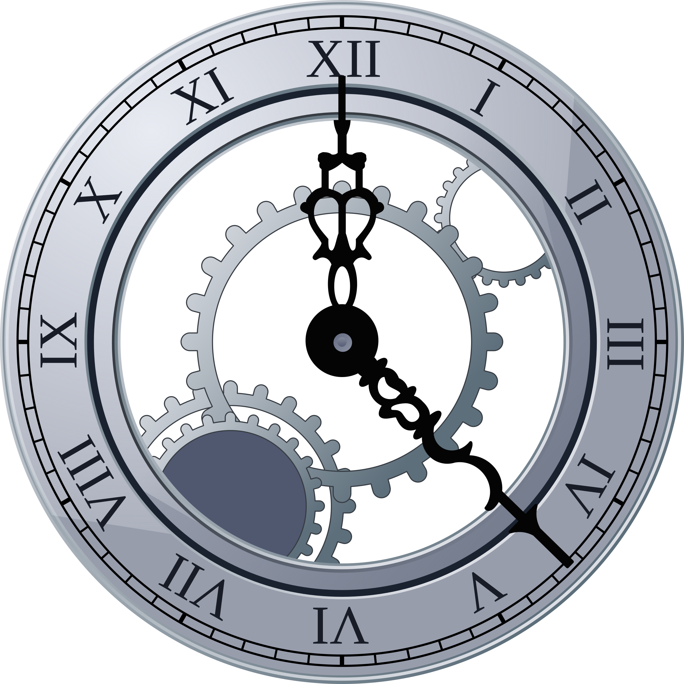 Clock Face Images Clip Art - Broken Clock Png (2400x2400)