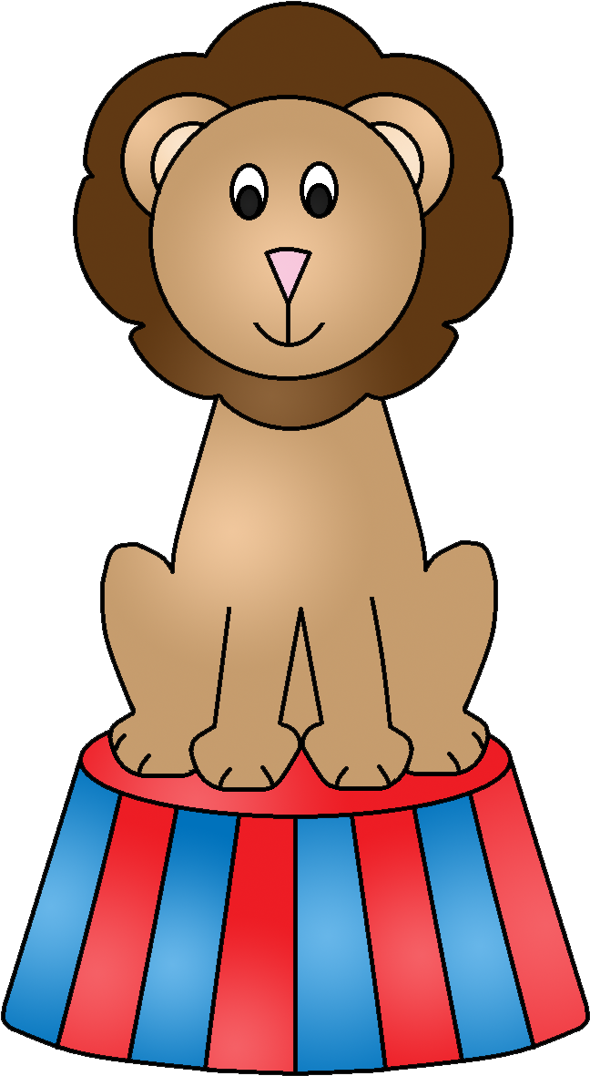 Circus Clipart Transparent - Lion Circus Clipart Png (670x1205)