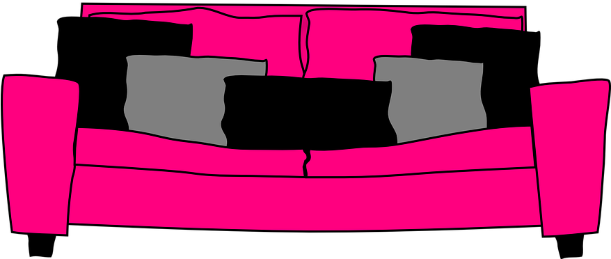 Furniture Clipart Pillow - Pillow On Sofa Clipart (877x720)
