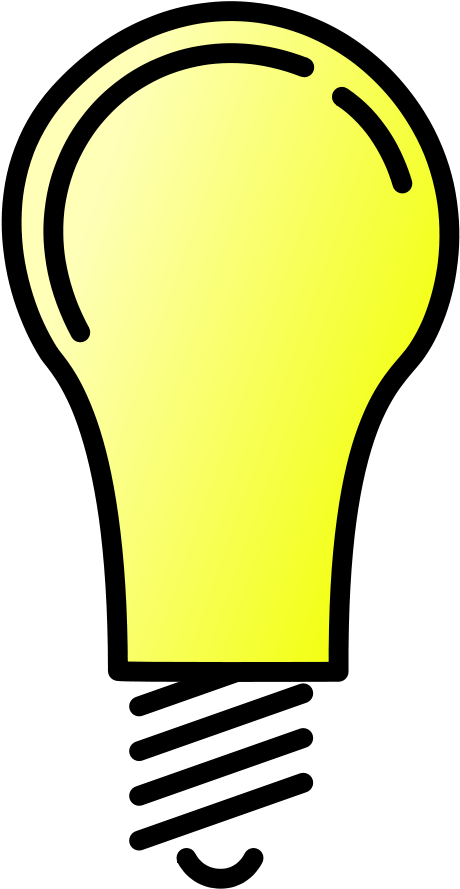 Lightbulb Lit Medium 600pixel Clipart, Vector Clip - Light Bulb Clipart With Transparent Background (958x1808)