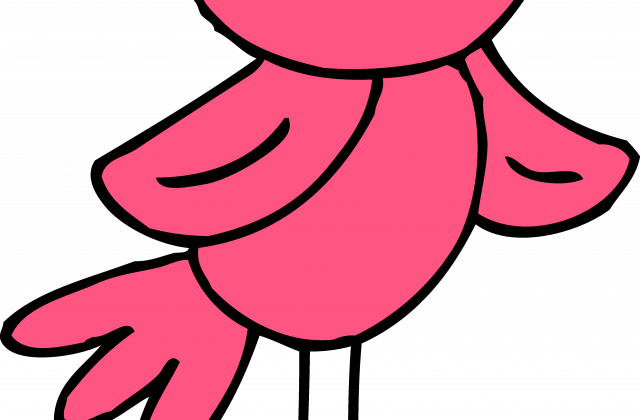 Zoom - Black And White Baby Bird Clip Art (640x420)