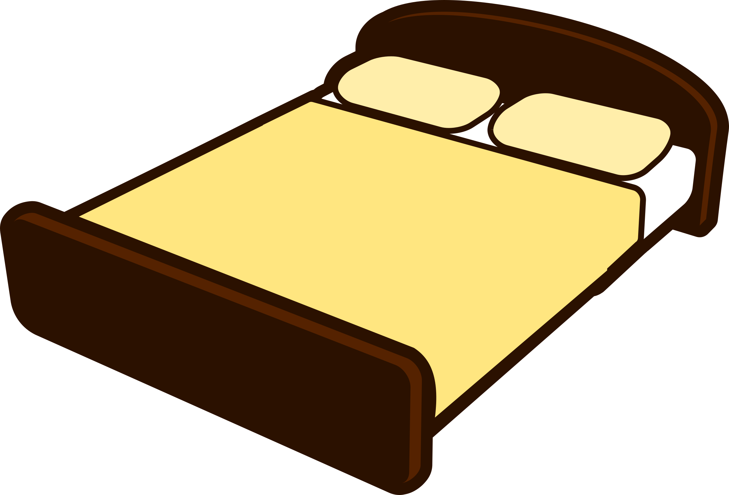 Big Bed Cliparts - Bed Clipart (2400x1631)