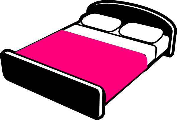 Bed Clip Art At Clkercom Vector Online - Purple Bed Clipart (600x408)