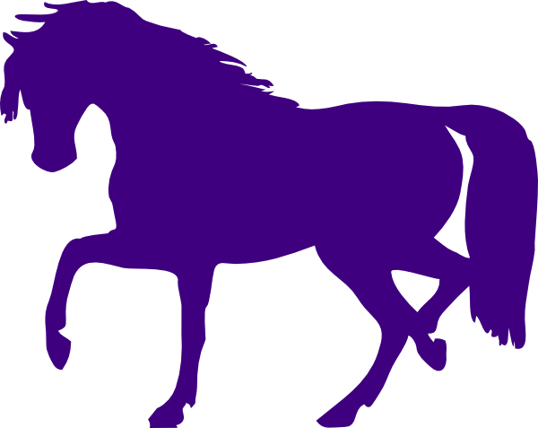 Purple Horse - Purple Horse Clipart (600x477)
