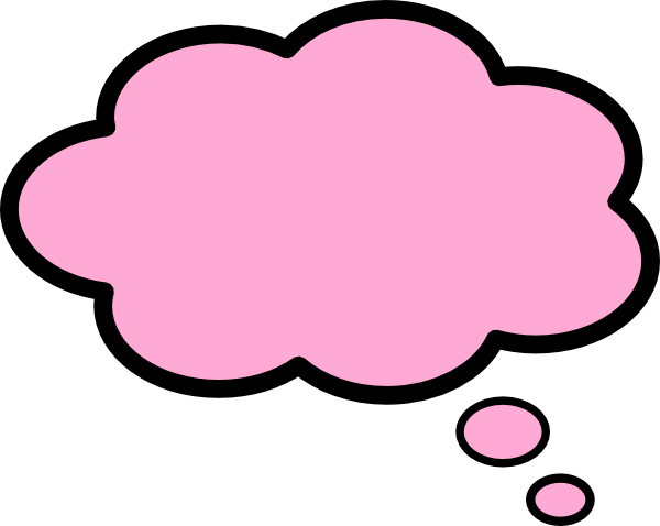 Thought Bubble Clip Art - Denkwolkje Png (600x478)