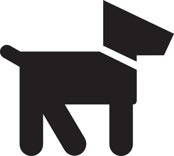 Dog Silhouette Clip Art - Pictogram Dog Png (600x538)