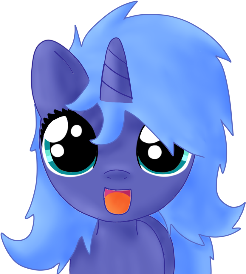 Lunar Clipart Bed - Luna Mlp Cute Filly Sad (1024x1095)