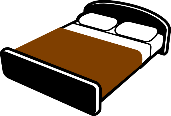 Bed Clip Art - Bed Clipart Transparent (600x408)