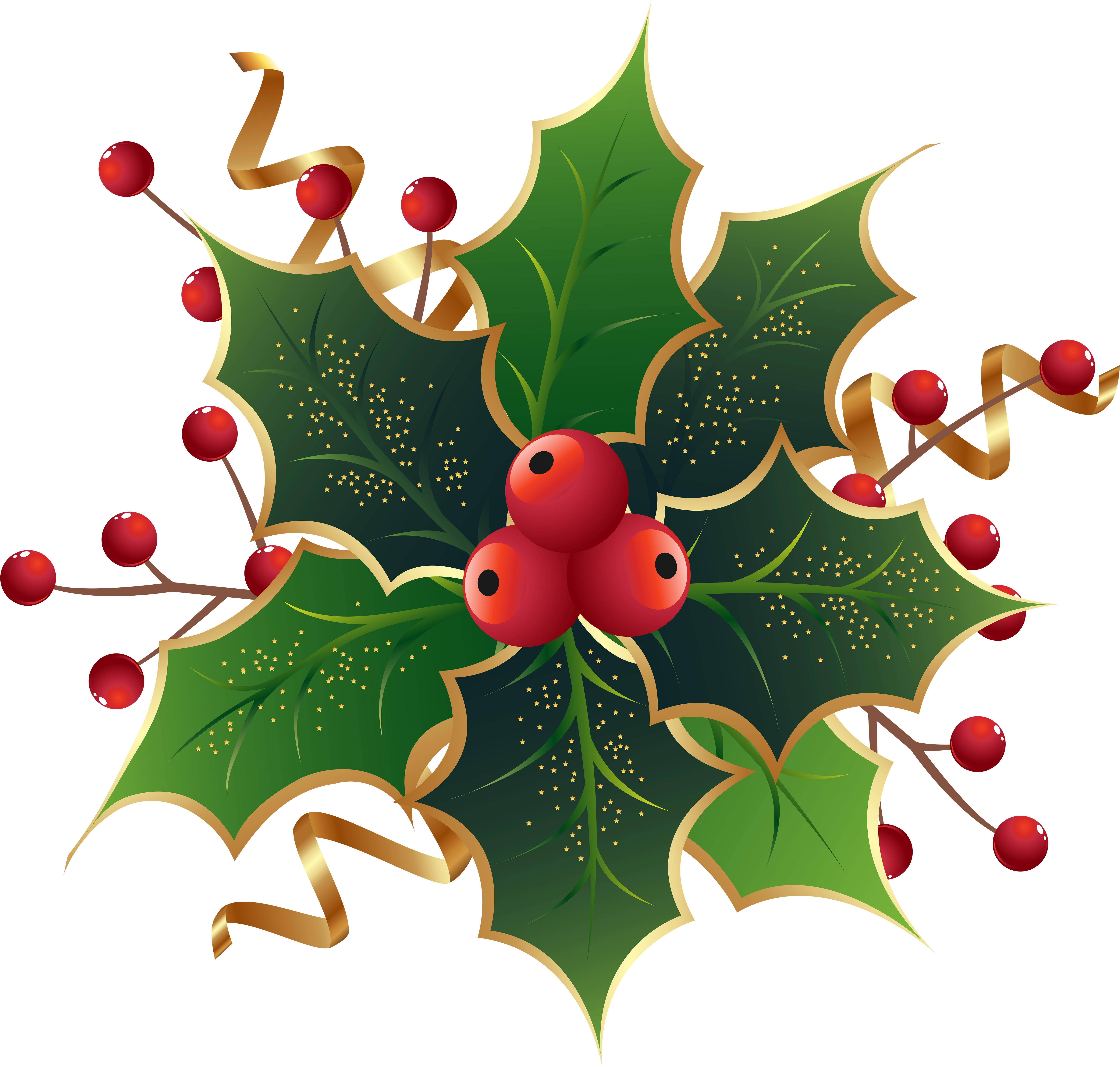 Christmas Holly Mistletoe Png Clip Art Image - Christmas Holly Png (6000x5719)
