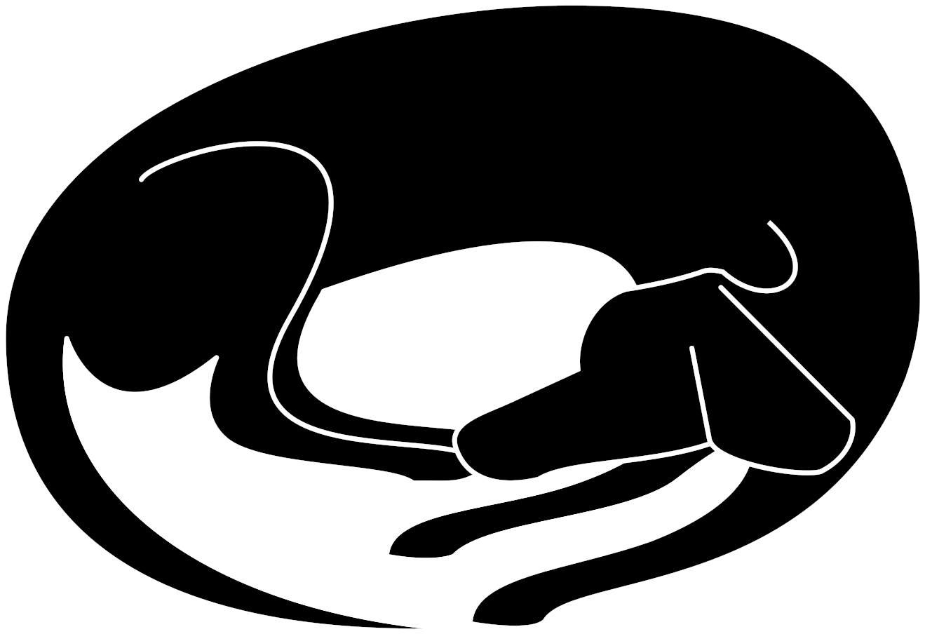 Dog - Sleeping Dog Silhouette Transparent (2400x2400)