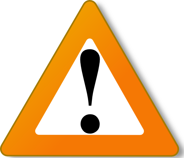 Hazard Cliparts - Warning Sign Orange (600x517)