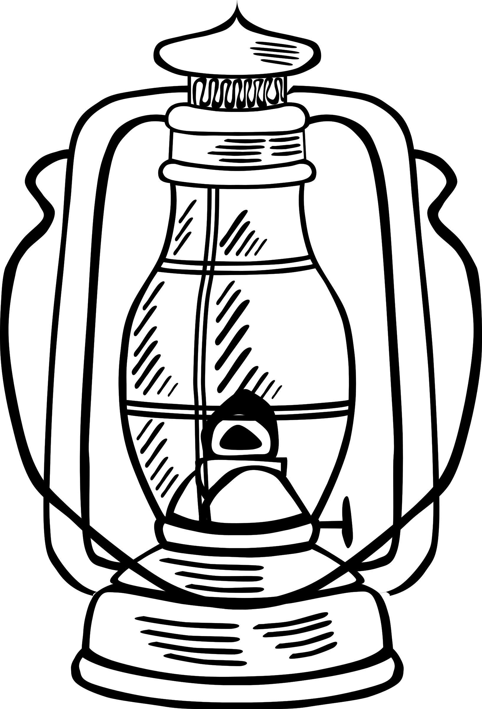 Drawn Lamps Clipart Black And White - Gas Lamp Clip Art (1633x2400)