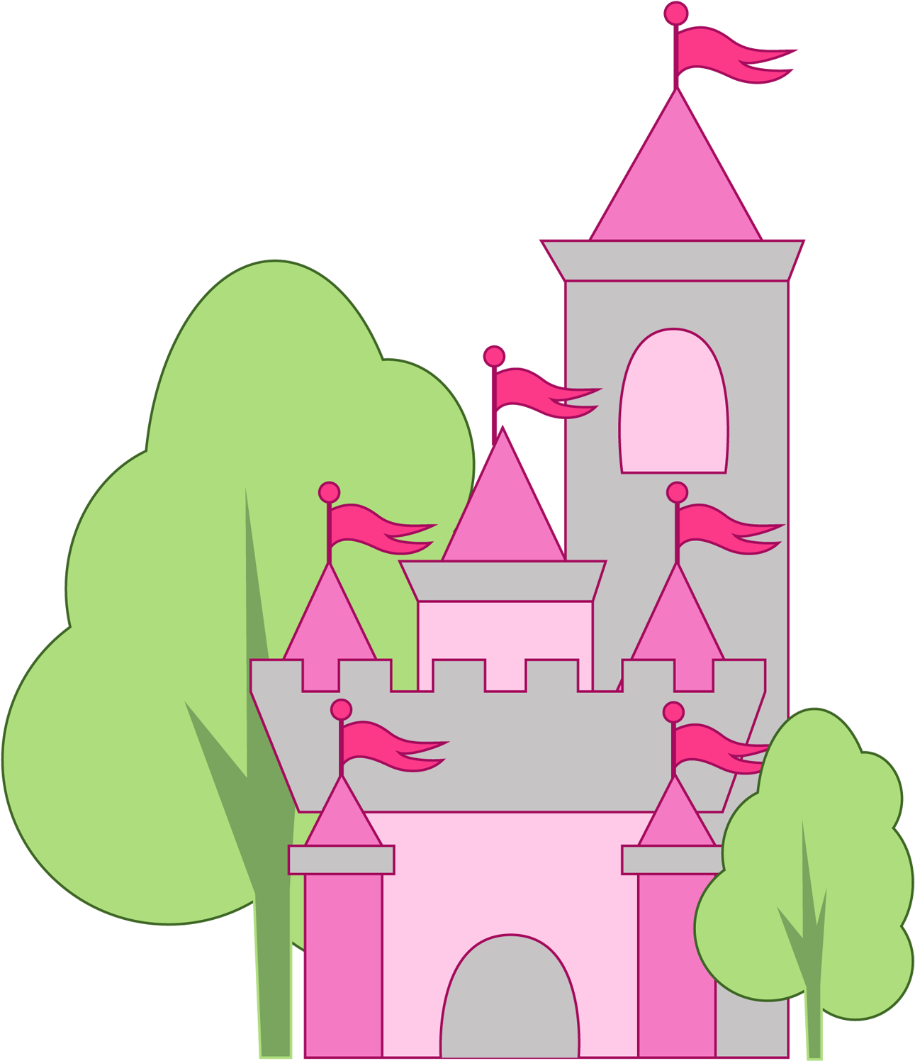 Hosue Clipart Cinderella - Free Castle Clipart (1355x1578)