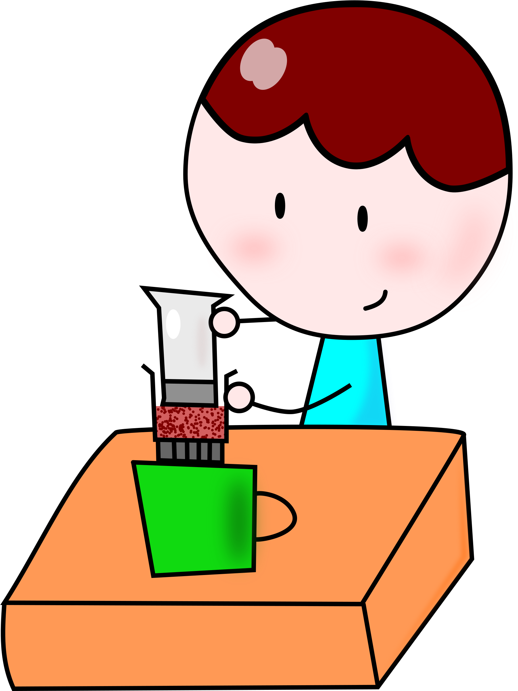 Clipart - Making Coffe Clipart (1831x2400)