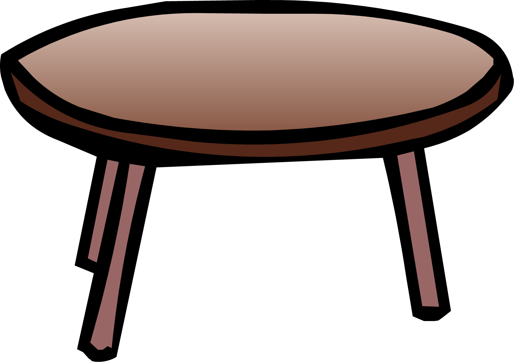 Furniture Clipart Coffee Table - Club Penguin Table (1721x1211)